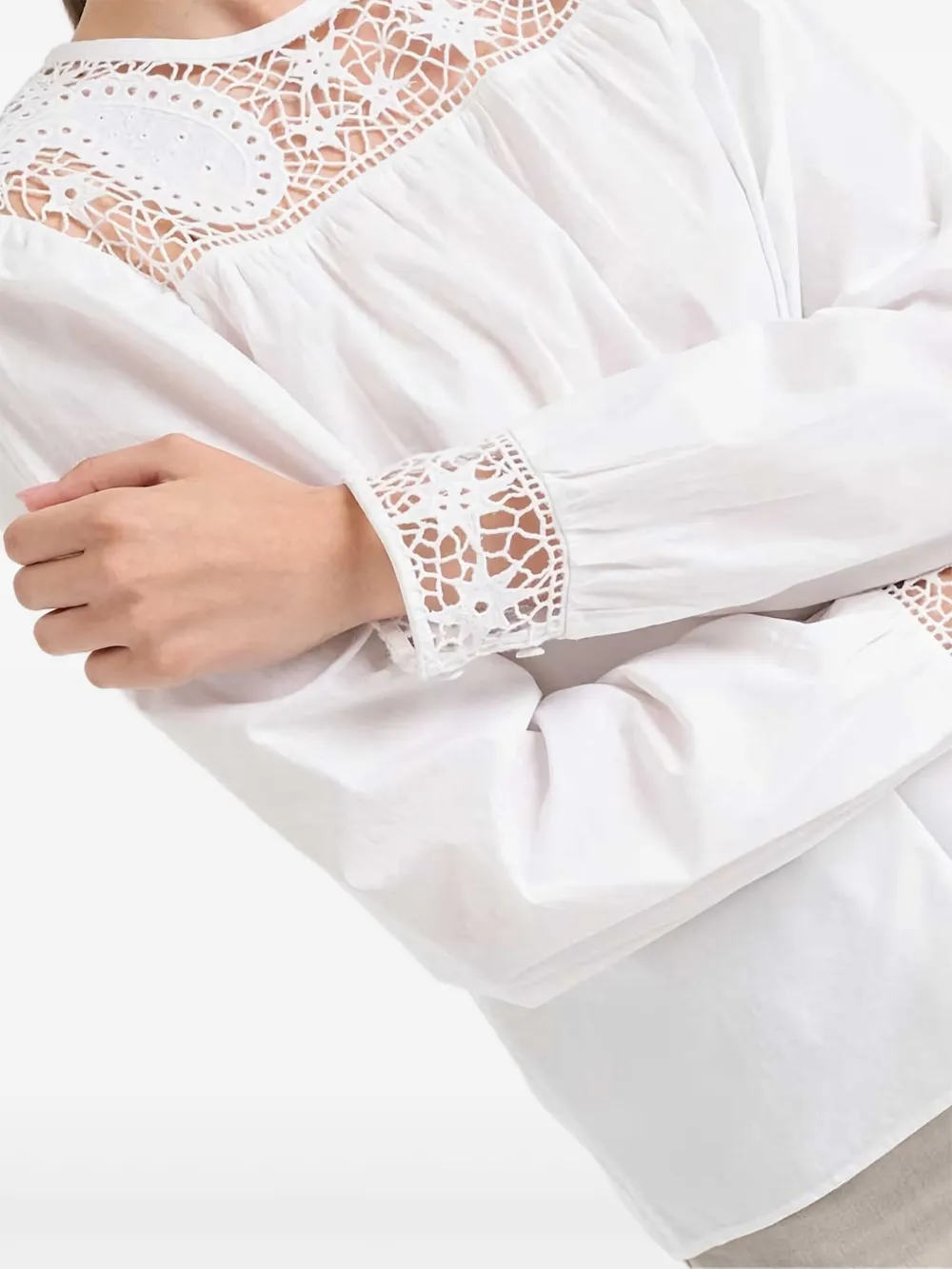 BOSS cotton blouse Wit
