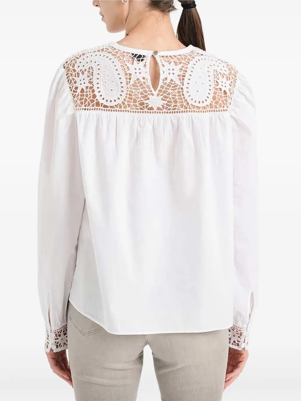 BOSS cotton blouse Wit