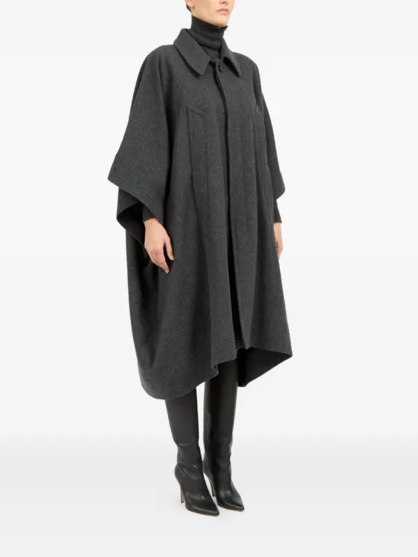 MM6 MAISON MARGIELA マルジェラ ウール シャツ ケープ MM6 Maison Margiela アシンメトリーケープ | グレー | FARFETCH JP