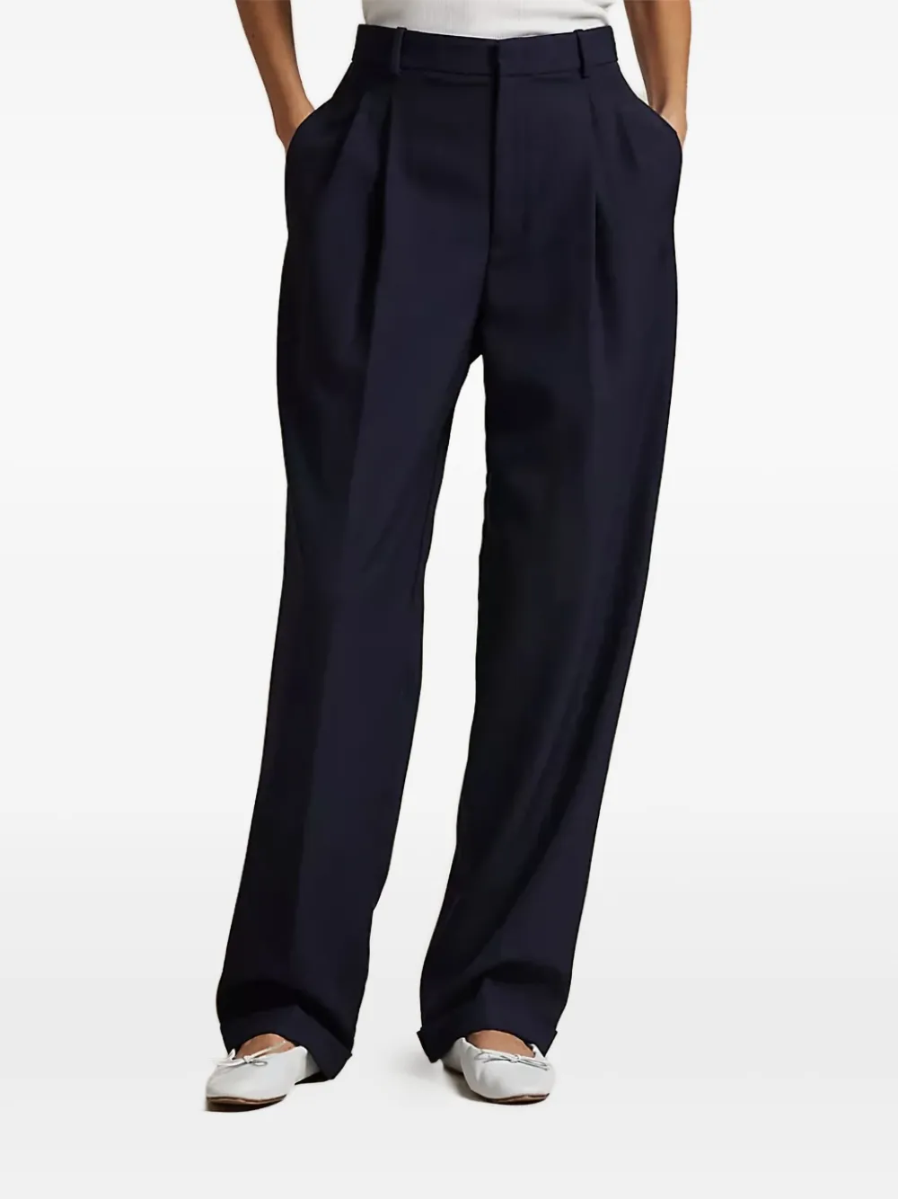 Polo Ralph Lauren wool wide-leg trousers - Blauw