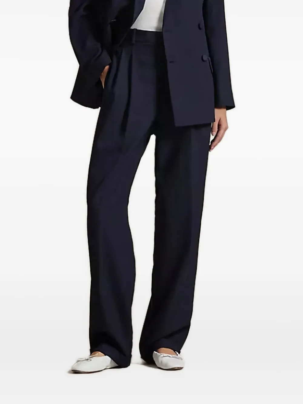 Polo Ralph Lauren Wollen broek met wijde pijpen Blauw