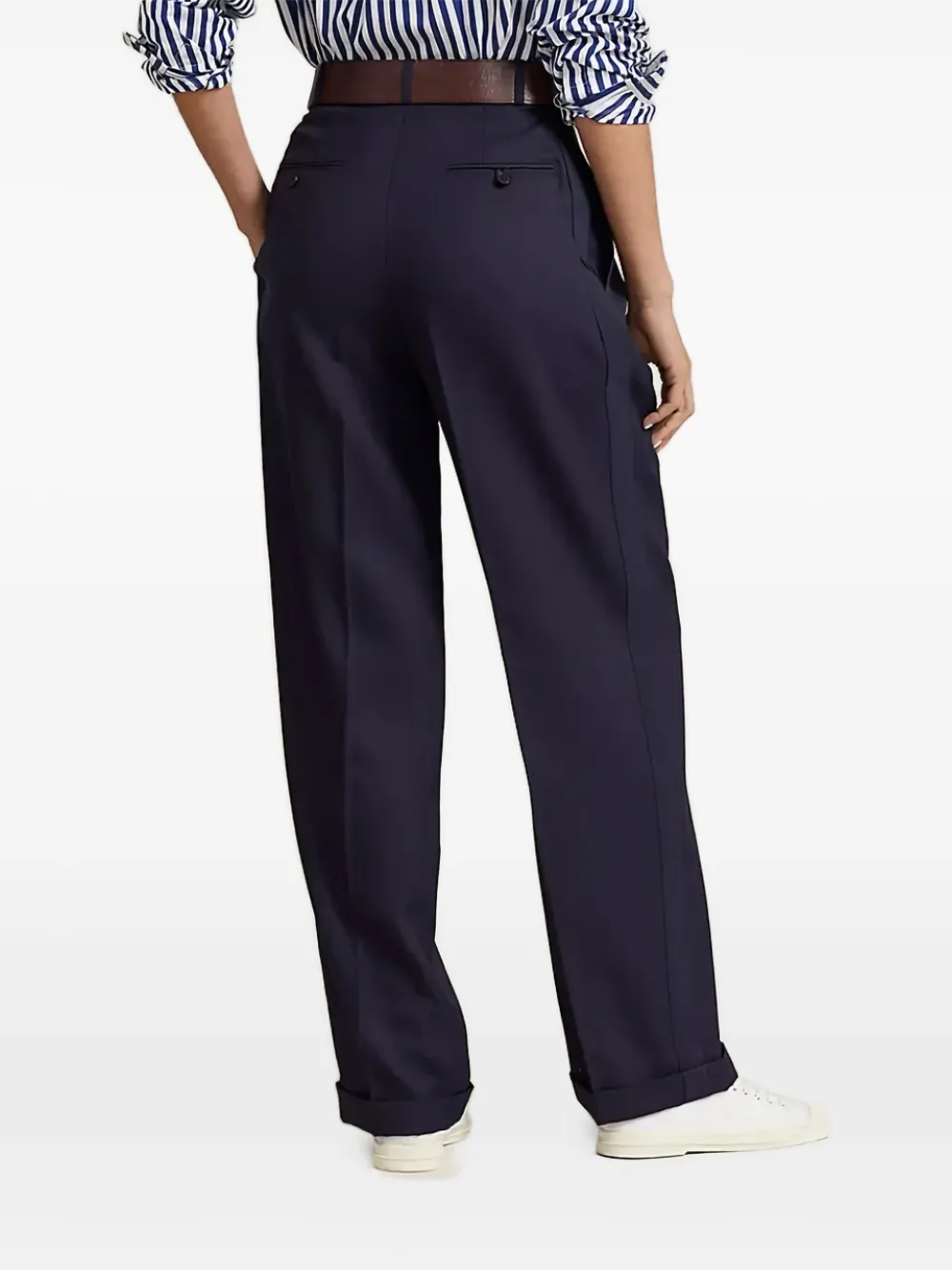 Polo Ralph Lauren Wollen broek met wijde pijpen Blauw