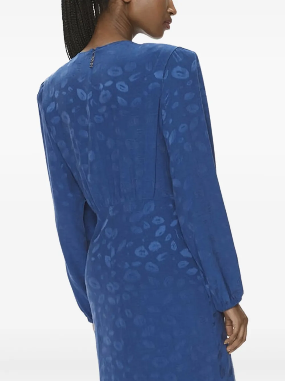 BOSS jacquard midid dress - Blauw