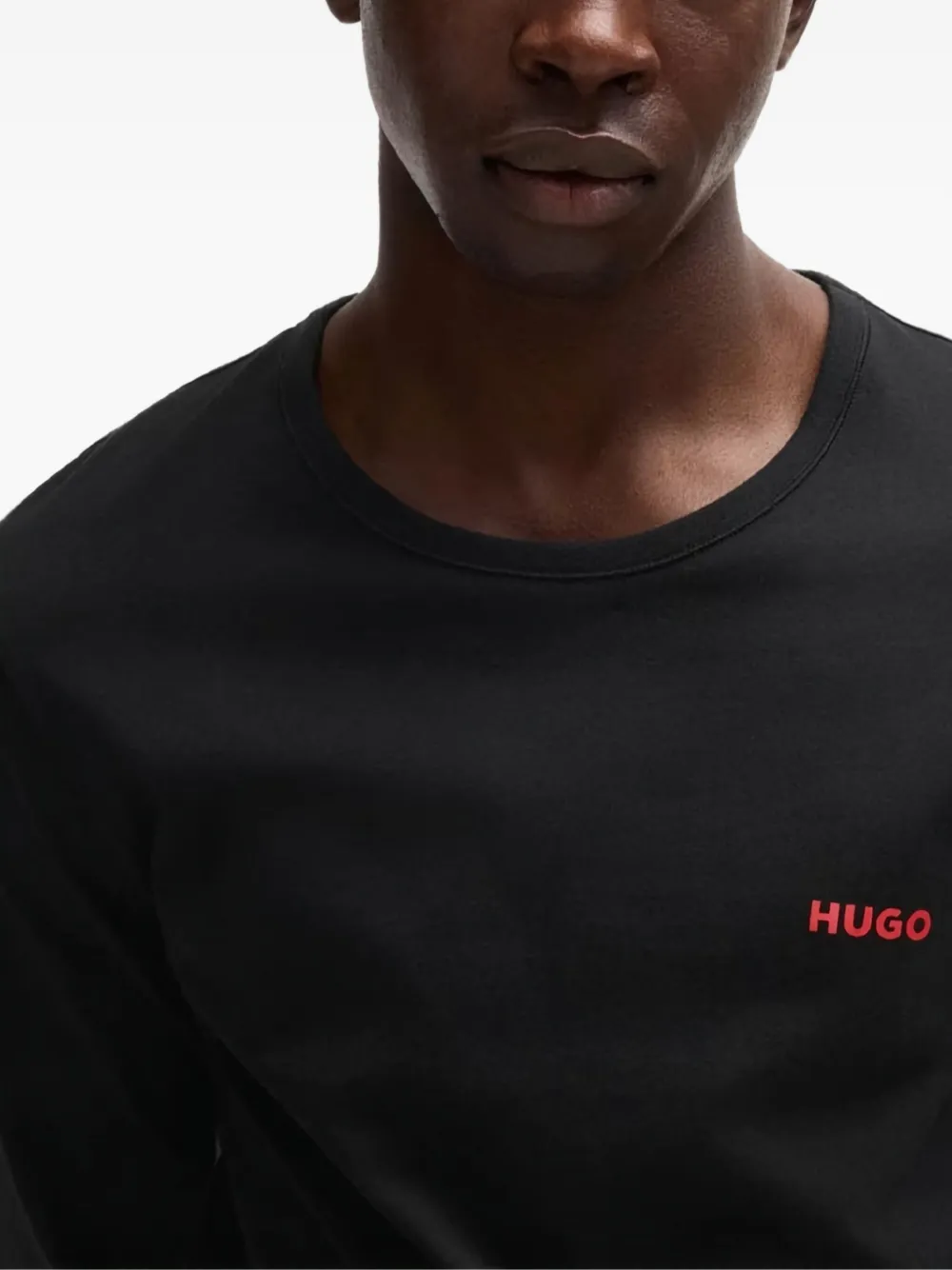 BOSS Drie T-shirts met logoprint Zwart