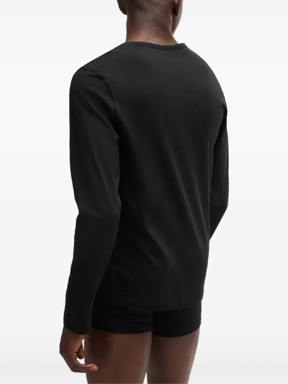 BOSS Drie T-shirts met logoprint Zwart