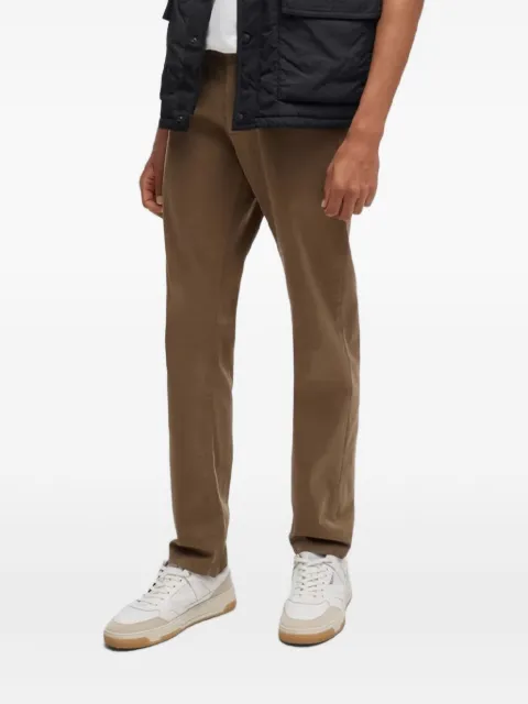 BOSS logo-patch chino trousers