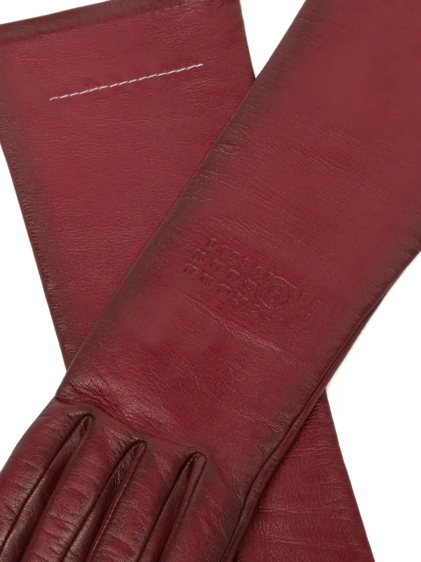MM6 Maison Margiela ラムスキン グローブ | レッド | FARFETCH JP