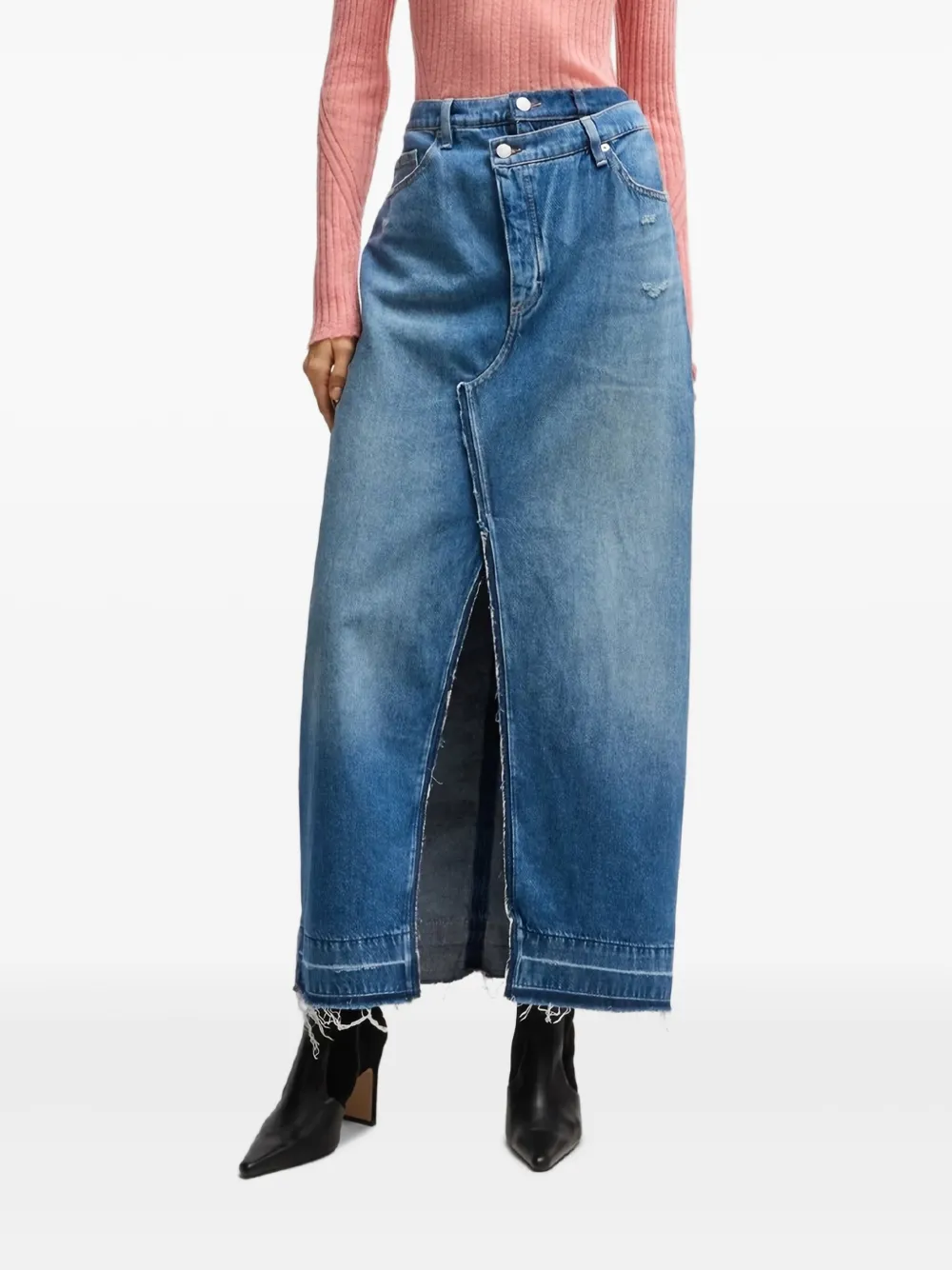 BOSS denim maxi skirt - Blauw