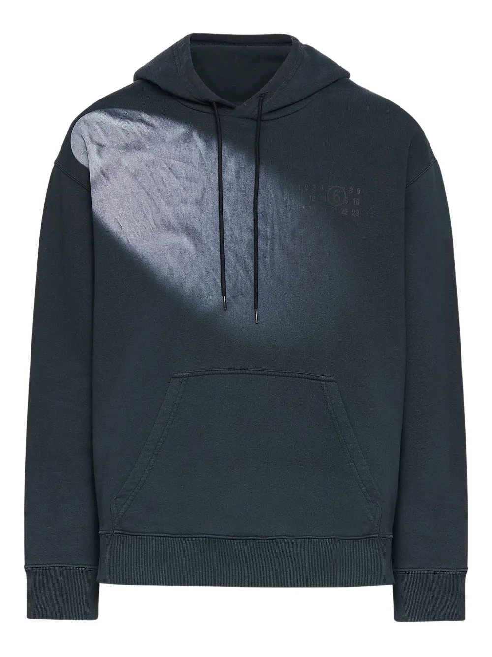 MM6 Maison Margiela Hoodie met geborduurd logo en vervaagd effect Grijs