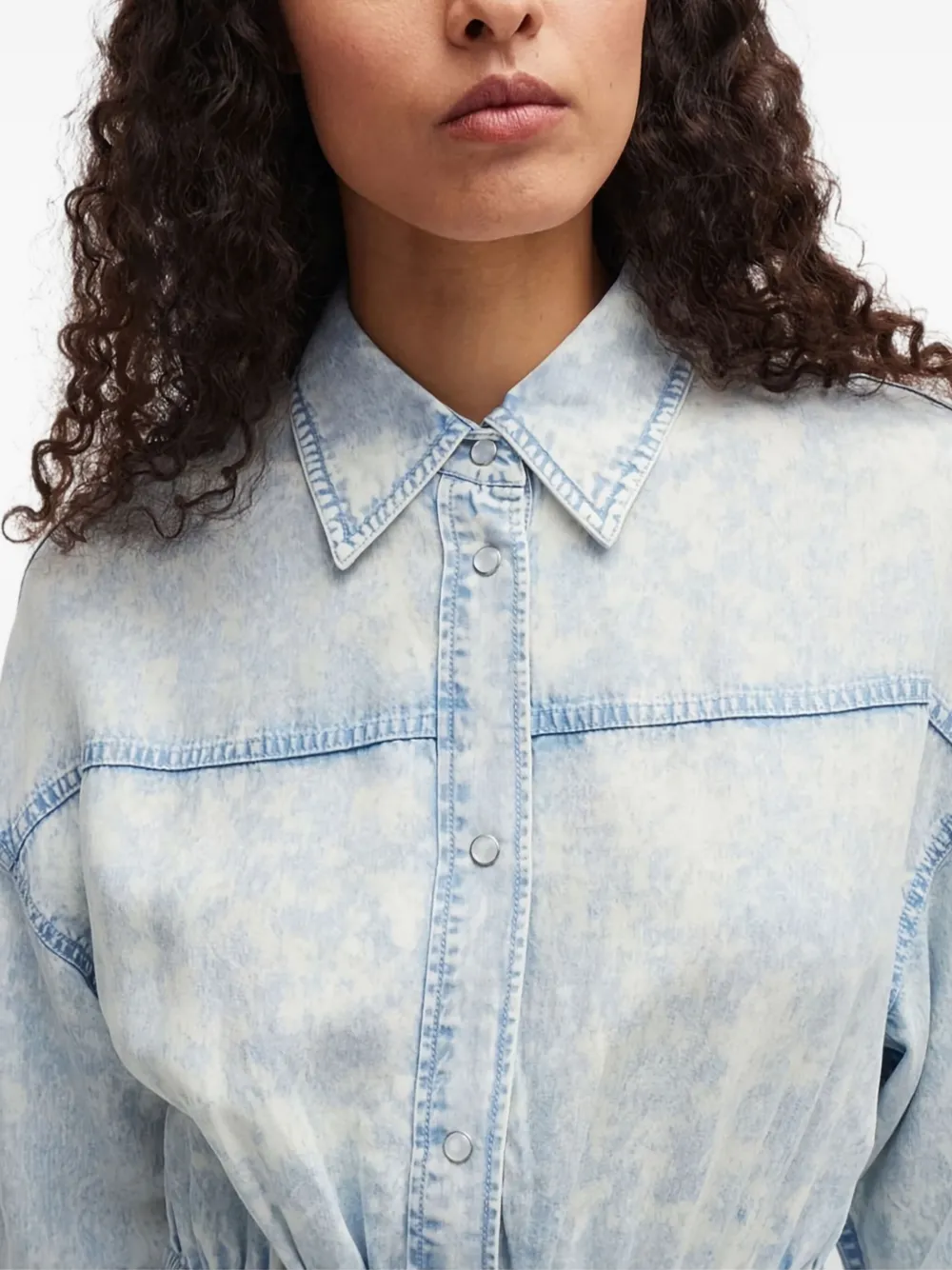 BOSS Spijkershirtjurk Blauw