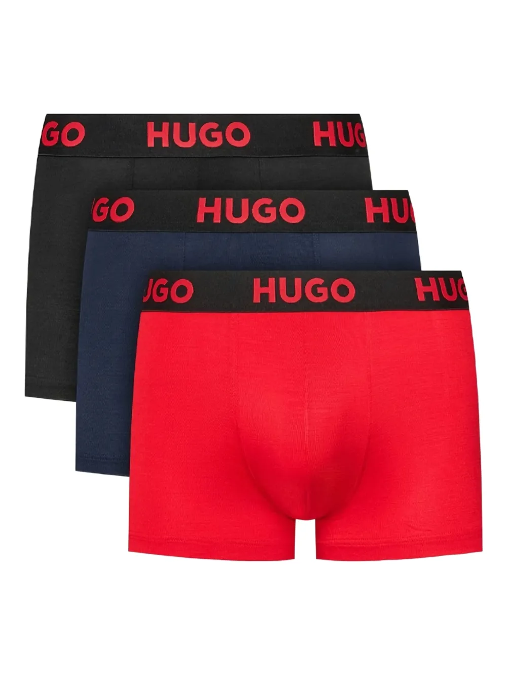 BOSS Drie boxershorts met logoband Zwart