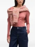 BOSS scoop-neck top - Red