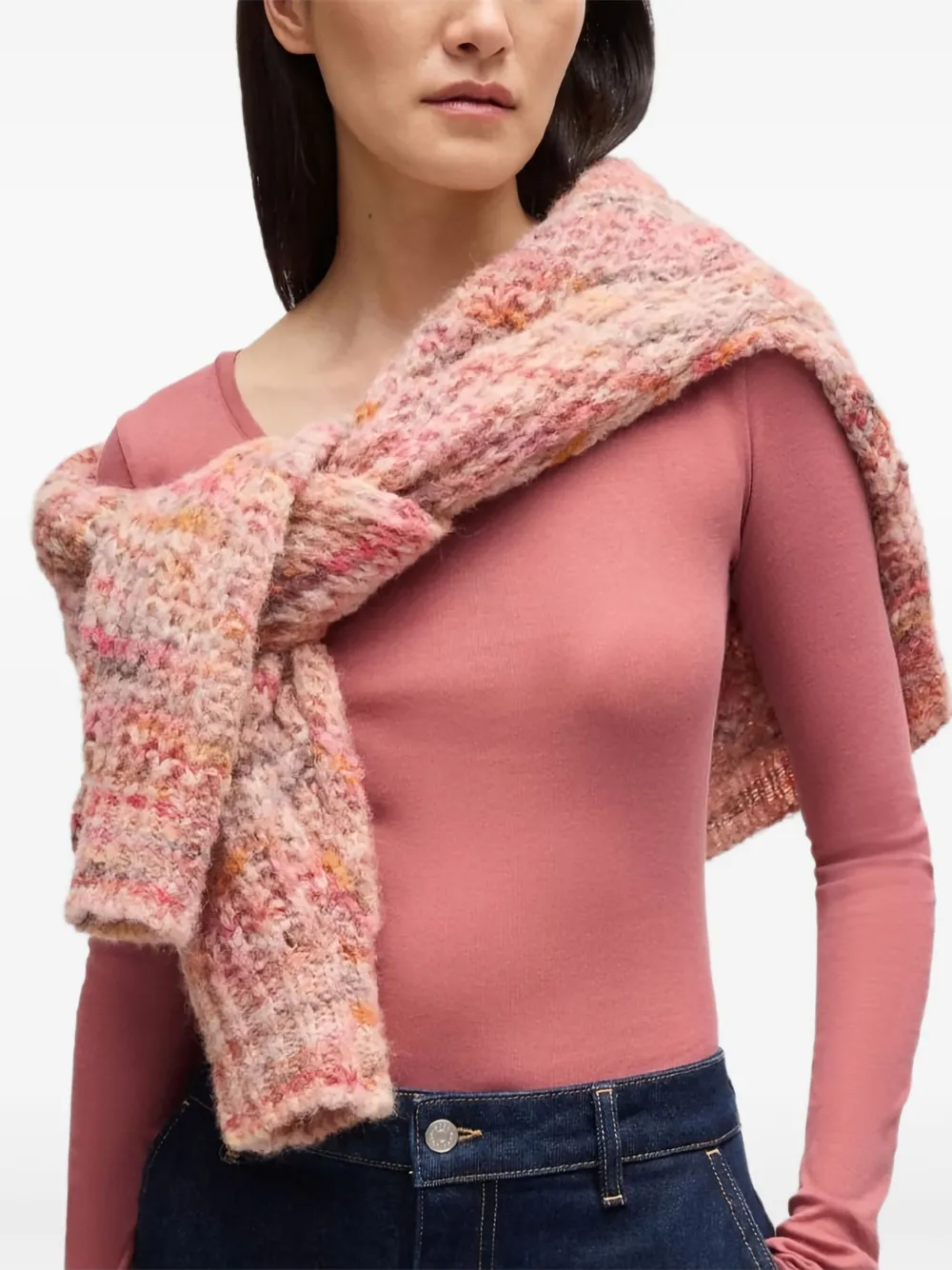 BOSS Tanktop met diepe ronde hals Rood