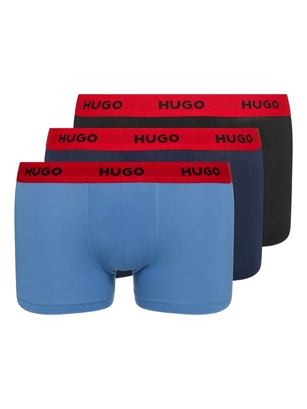 BOSS Drie boxershorts met logoband Zwart