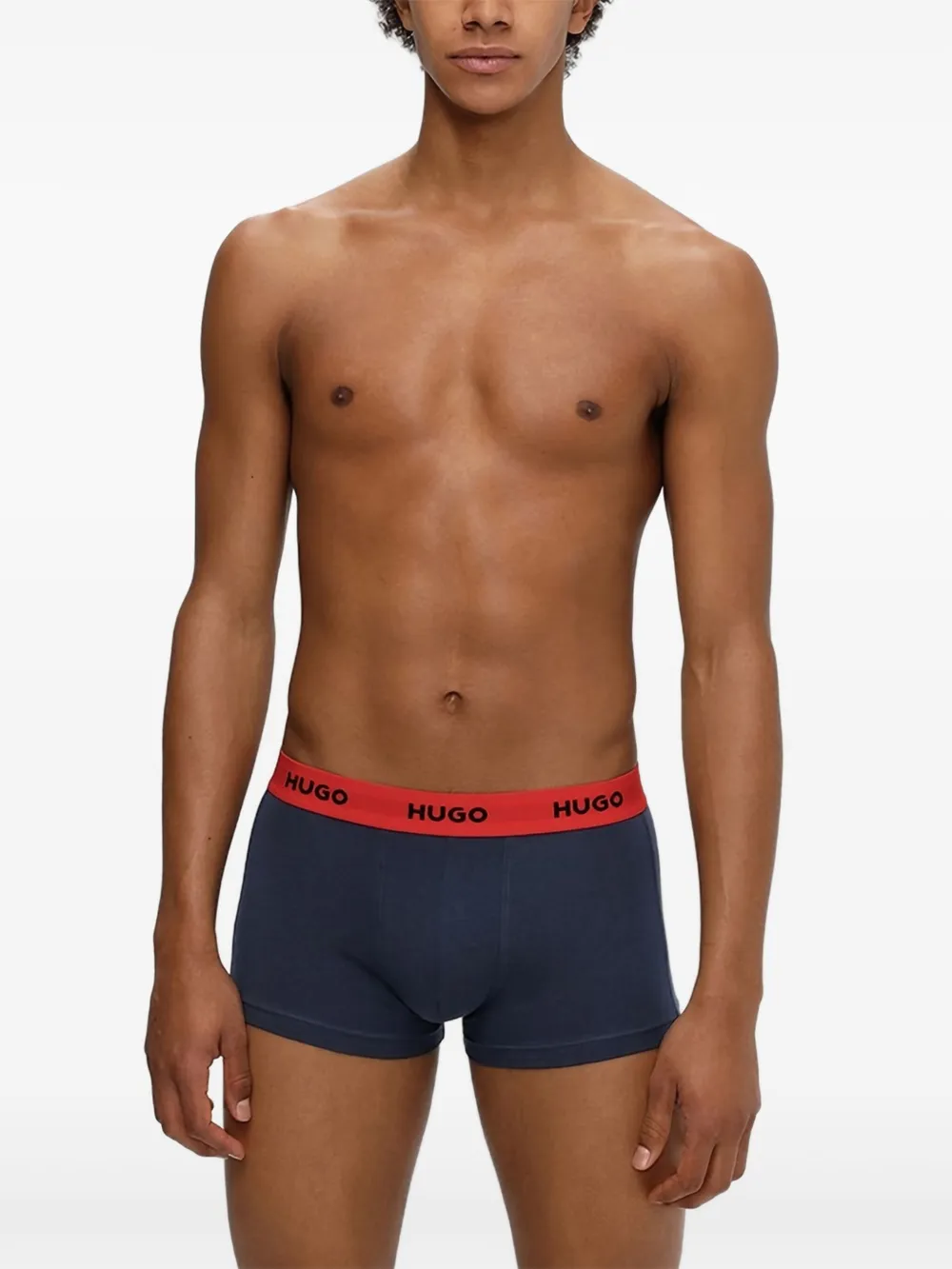 BOSS Drie boxershorts met logoband Zwart