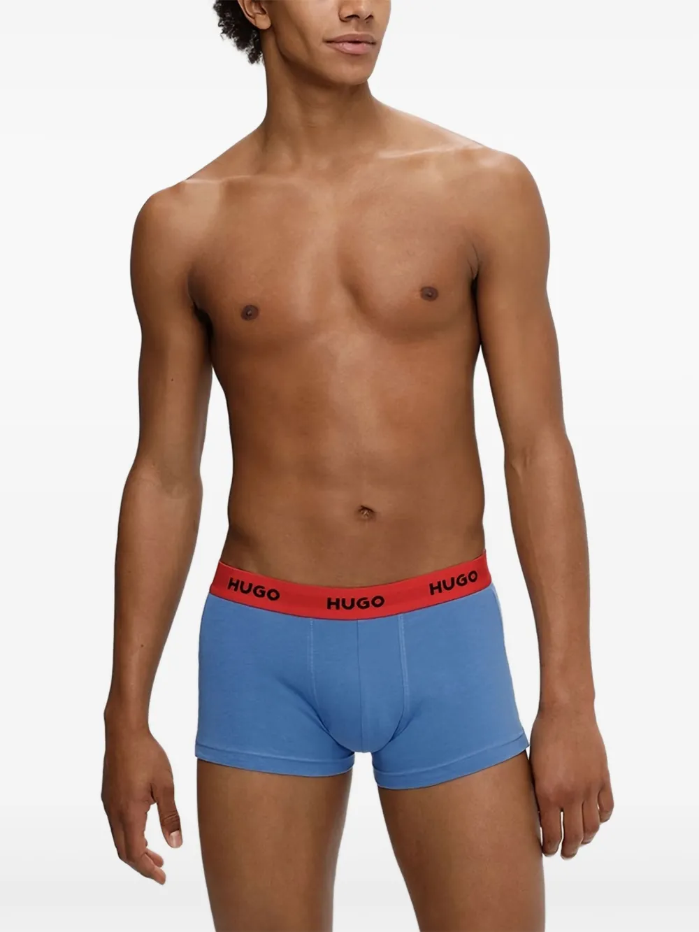 BOSS Drie boxershorts met logoband Zwart