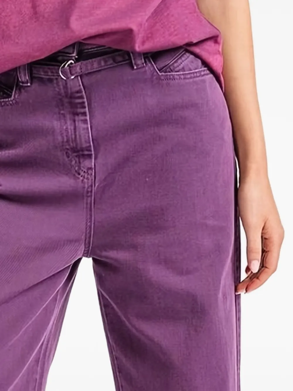 BOSS belted trousers - Paars