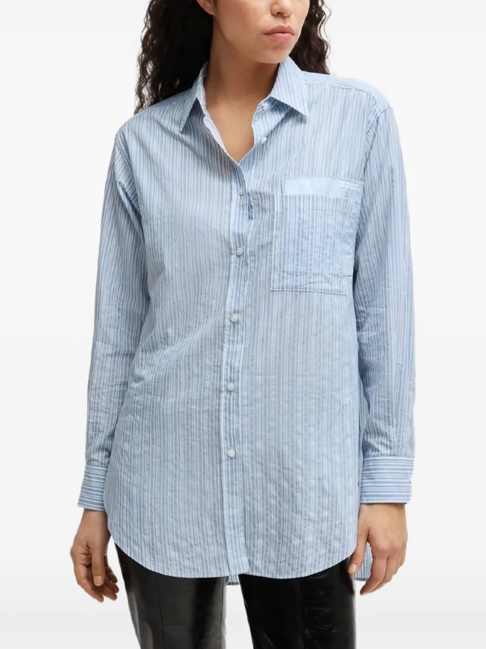 BOSS striped shirt - Blauw