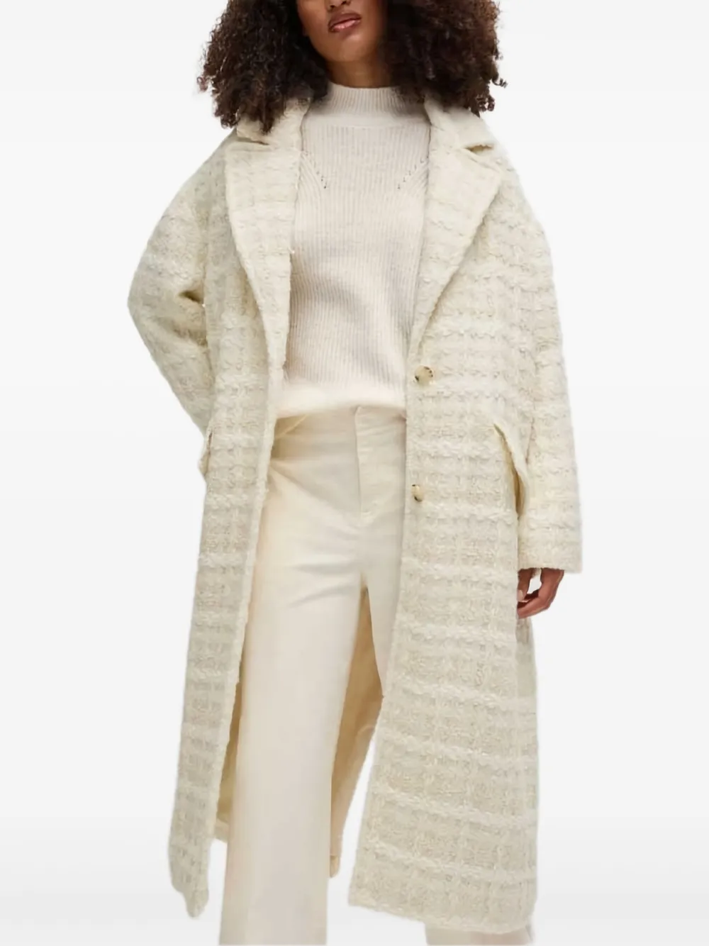 BOSS Bouclé jas Beige