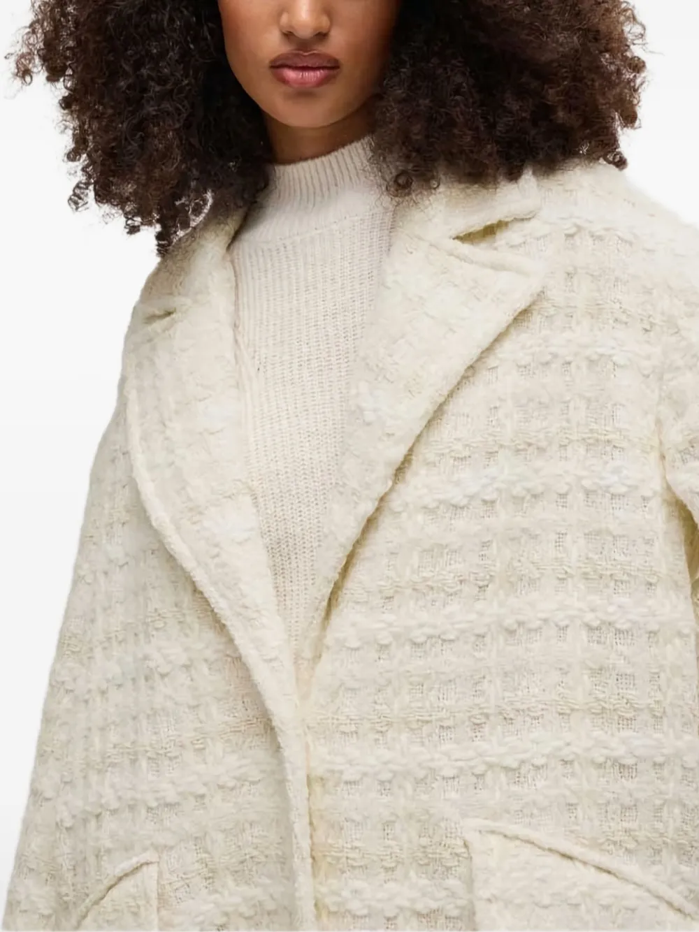 BOSS Bouclé jas Beige