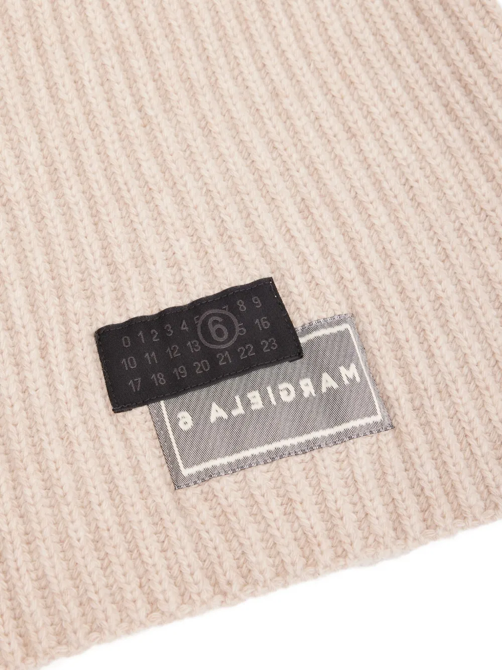 MM6 Maison Margiela Ribgebreide bivakmuts Beige