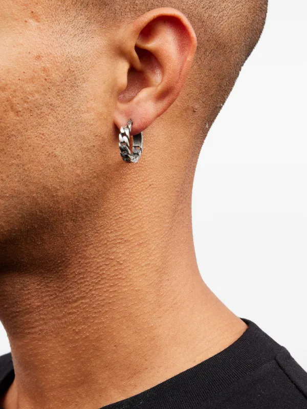 【MM6 Maison Margiela】MM6◇チェーン リンク◇ピアス MM6 Maison Margiela チェーンリンク フープピアス | シルバー