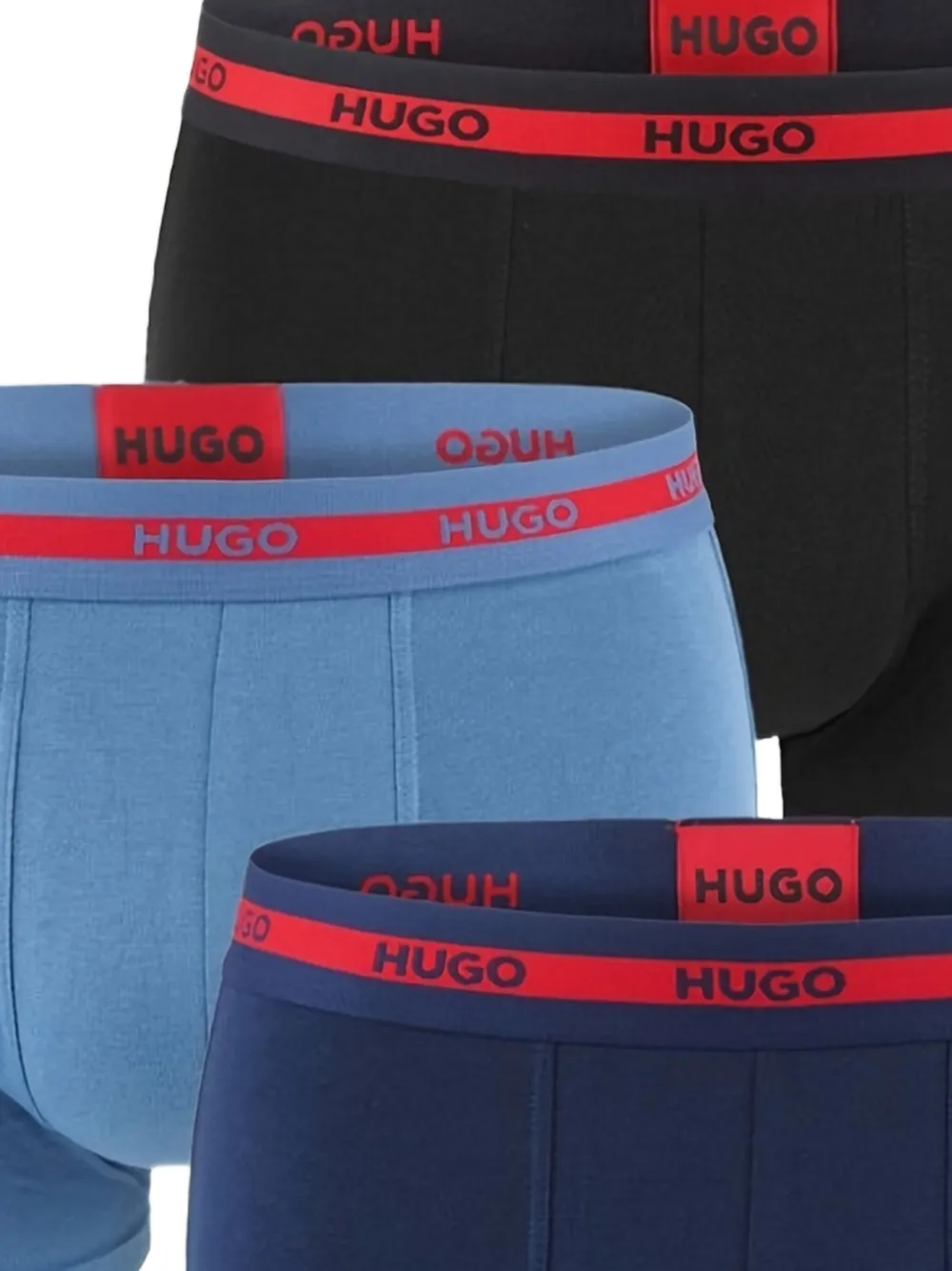 BOSS Drie boxershorts met logoband Blauw