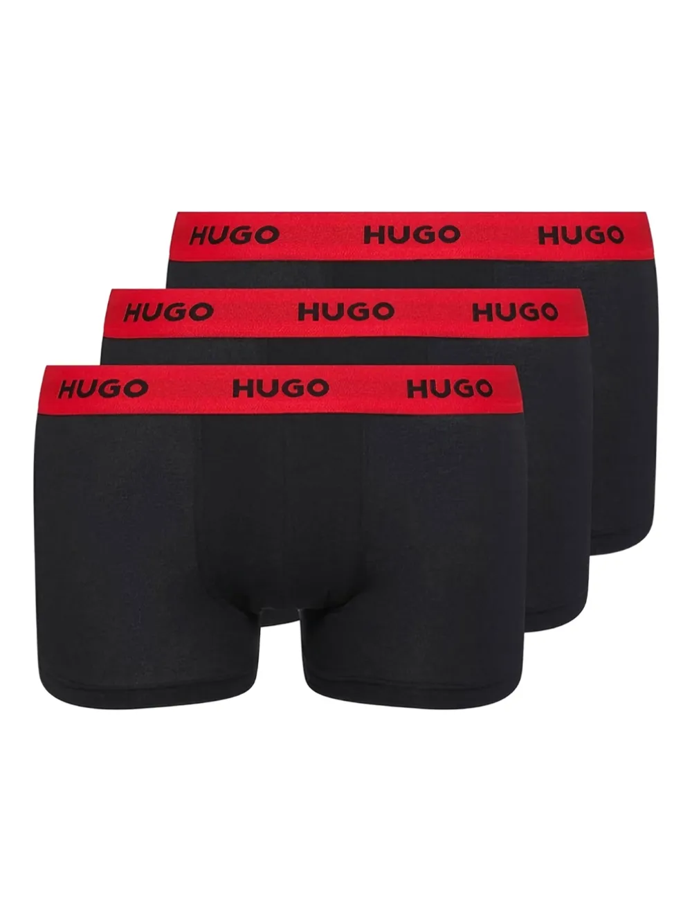 BOSS Drie boxershorts met logoband Zwart