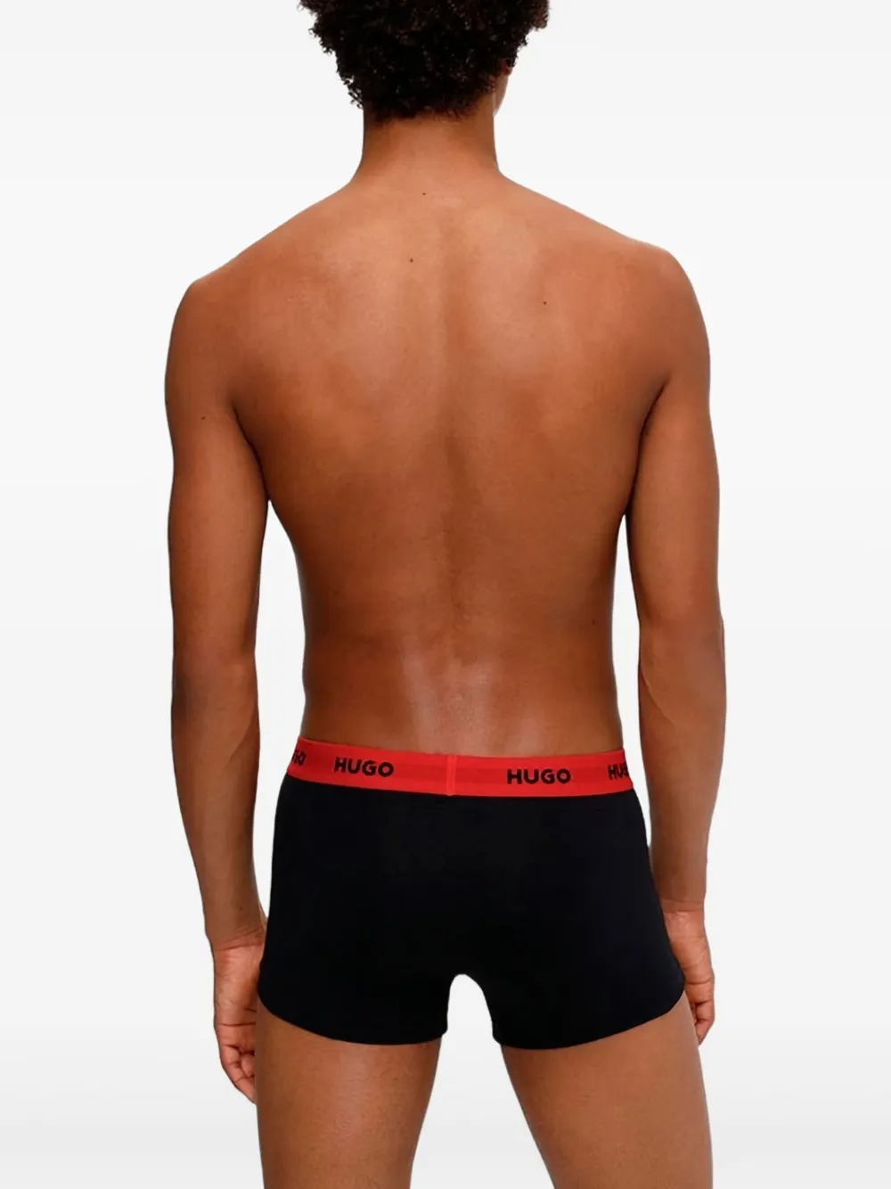 BOSS Drie boxershorts met logoband Zwart