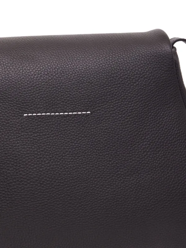 MM6 Maison Margiela Leather Shoulder Bag | Black | FARFETCH CA