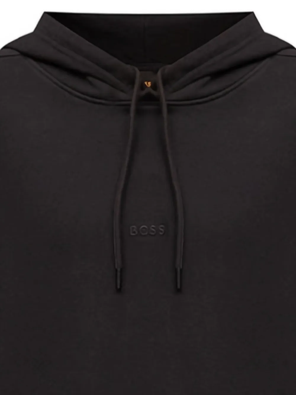 BOSS Hoodie met logodetail Zwart