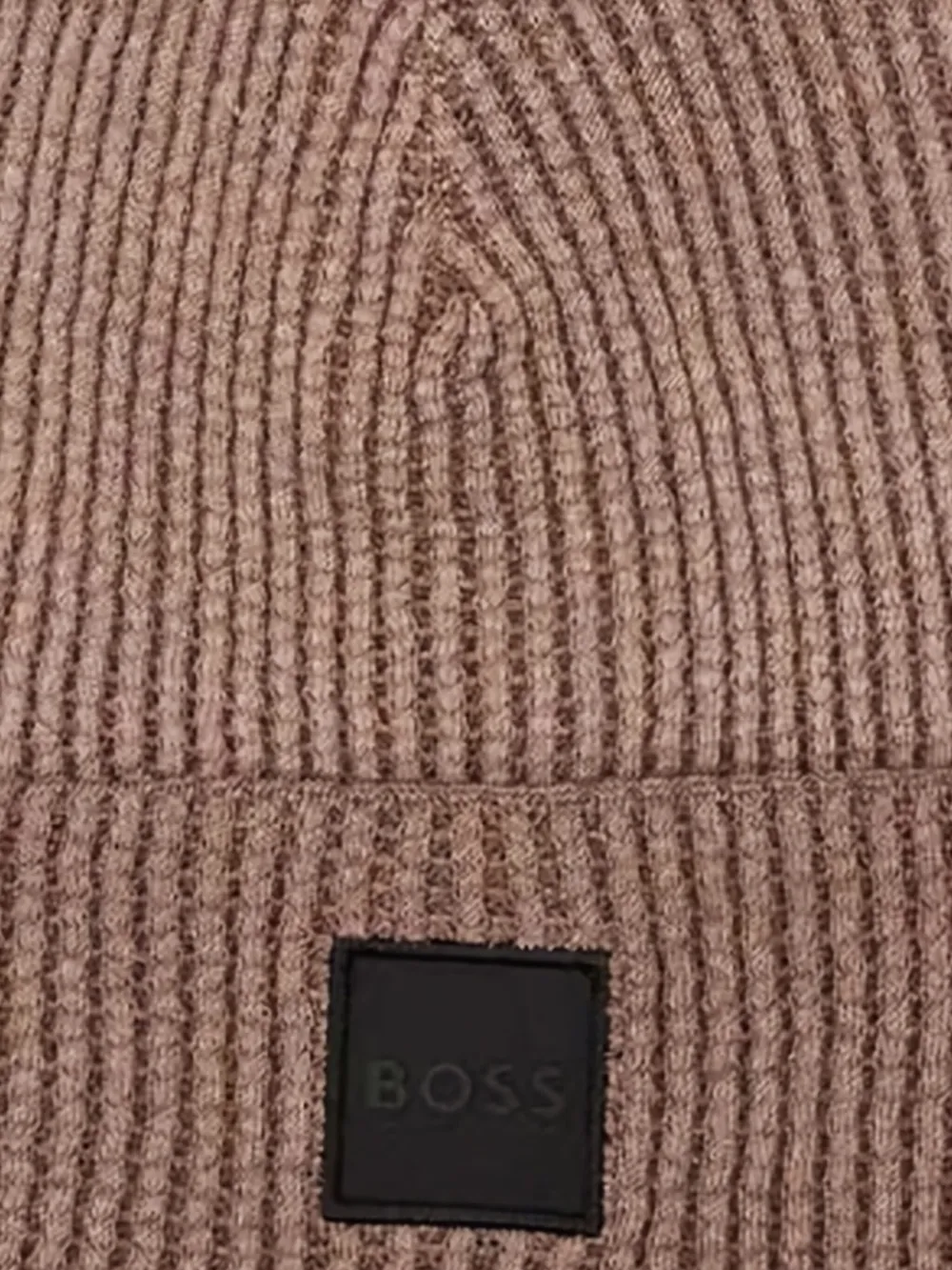 BOSS logo-patch beanie - Beige
