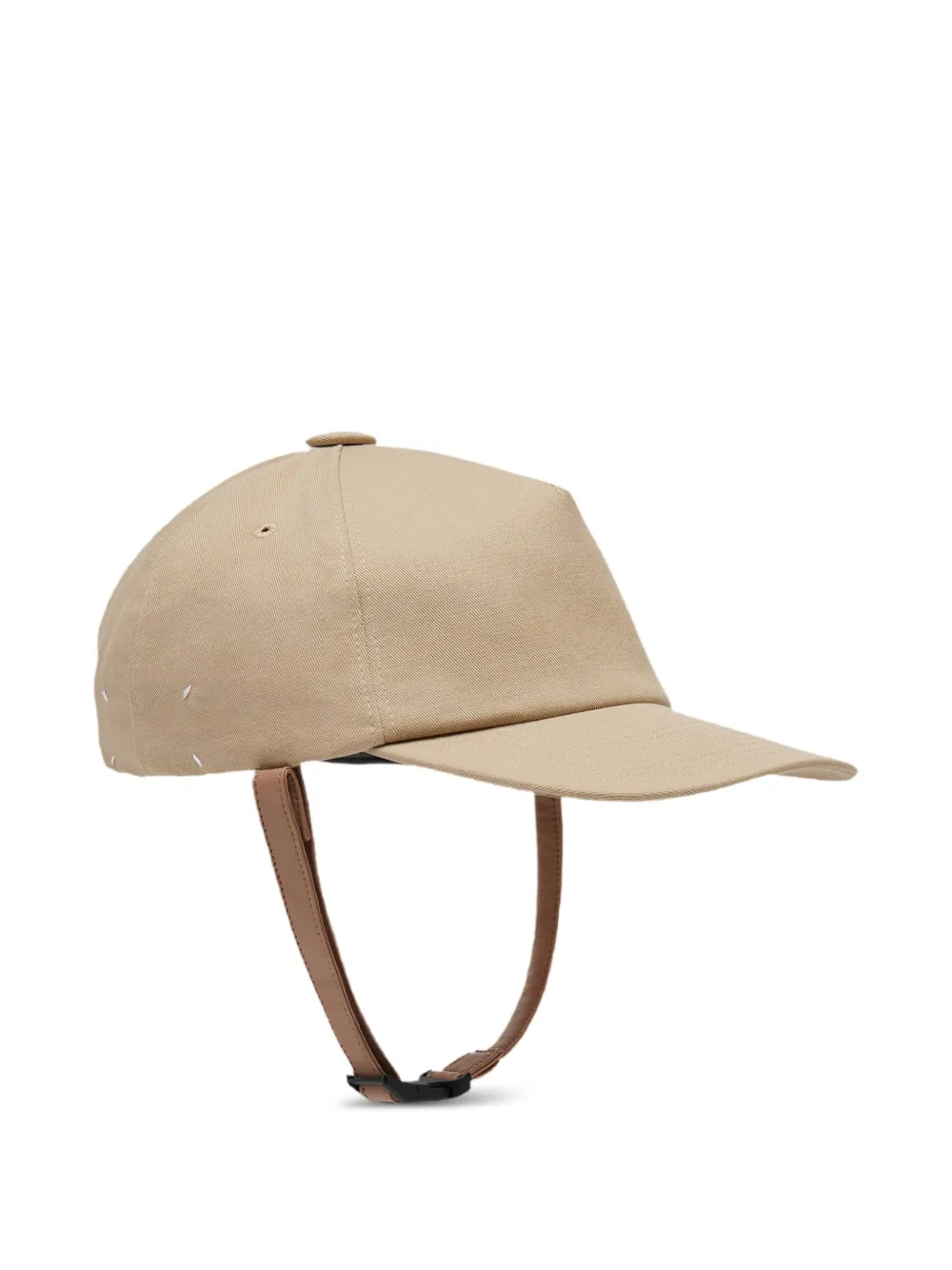 Maison Margiela leather-strap baseball cap Beige