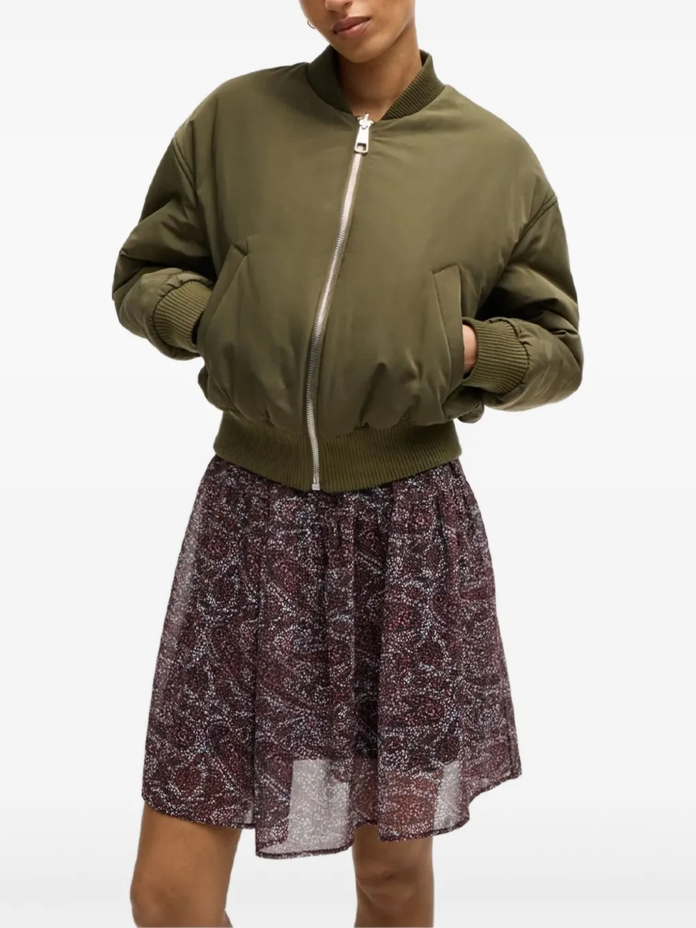 BOSS water-repellent reversible bomber jacket | Green | Image 1