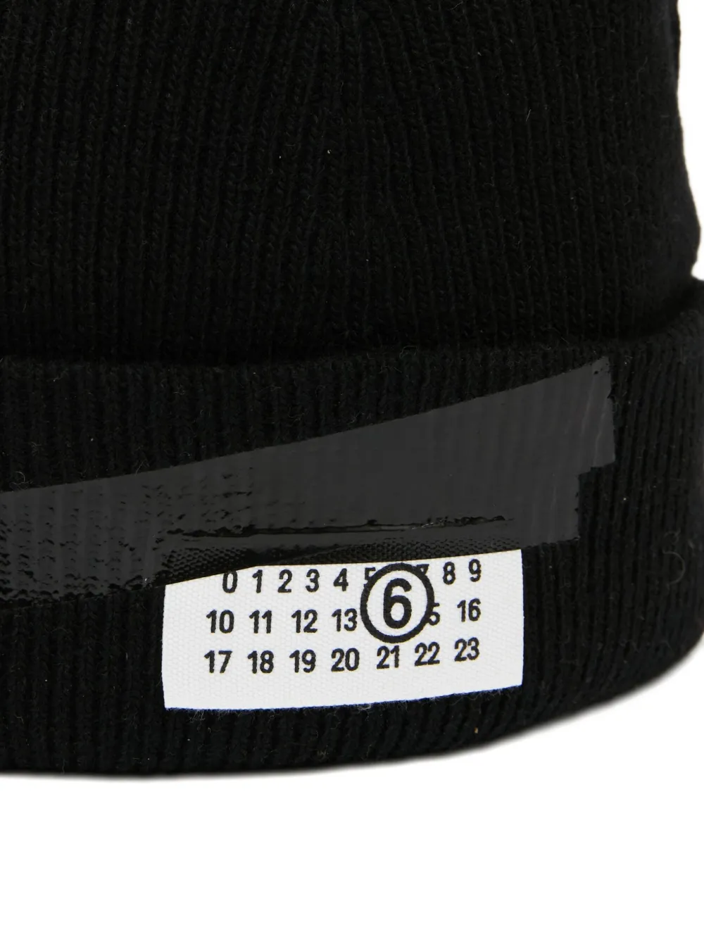 MM6 Maison Margiela Geribbelde muts Zwart