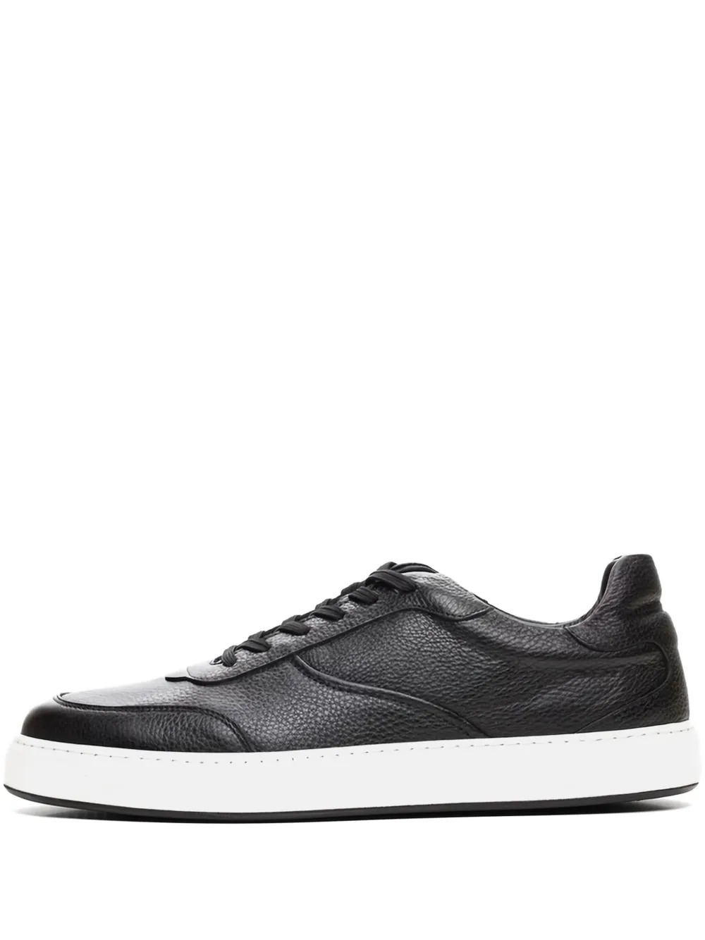 Poche Paris grained-leather sneakers Black