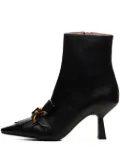 Poche Paris fringe-detailed ankle boots - Black