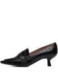 Poche Paris croc-embossed pumps - Black