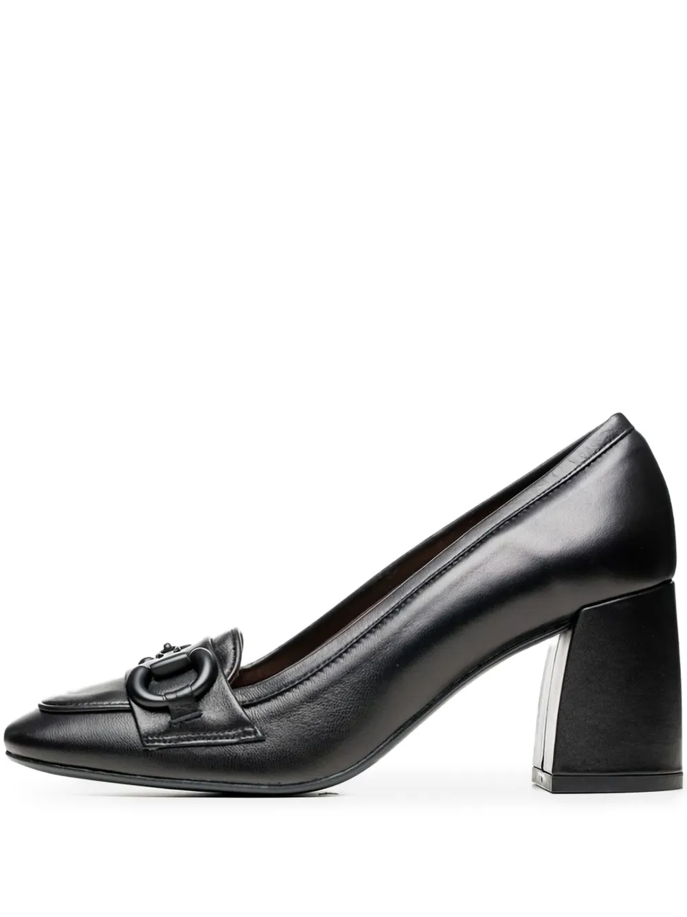 Poche Paris 80mm leather heeled pumps Black