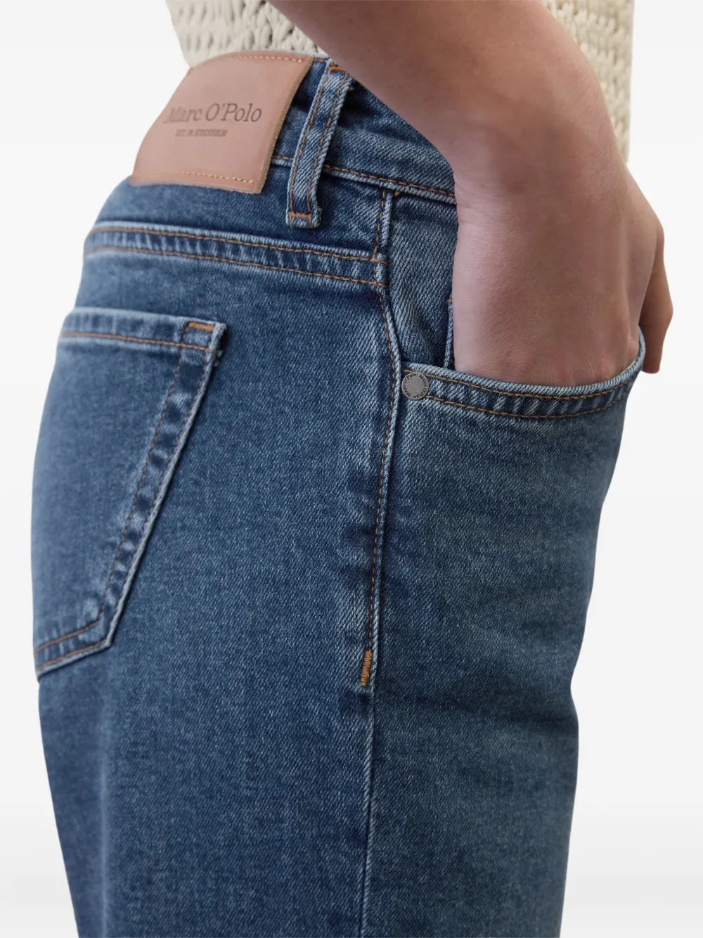 Marc O'Polo Jeans met logopatch Blauw