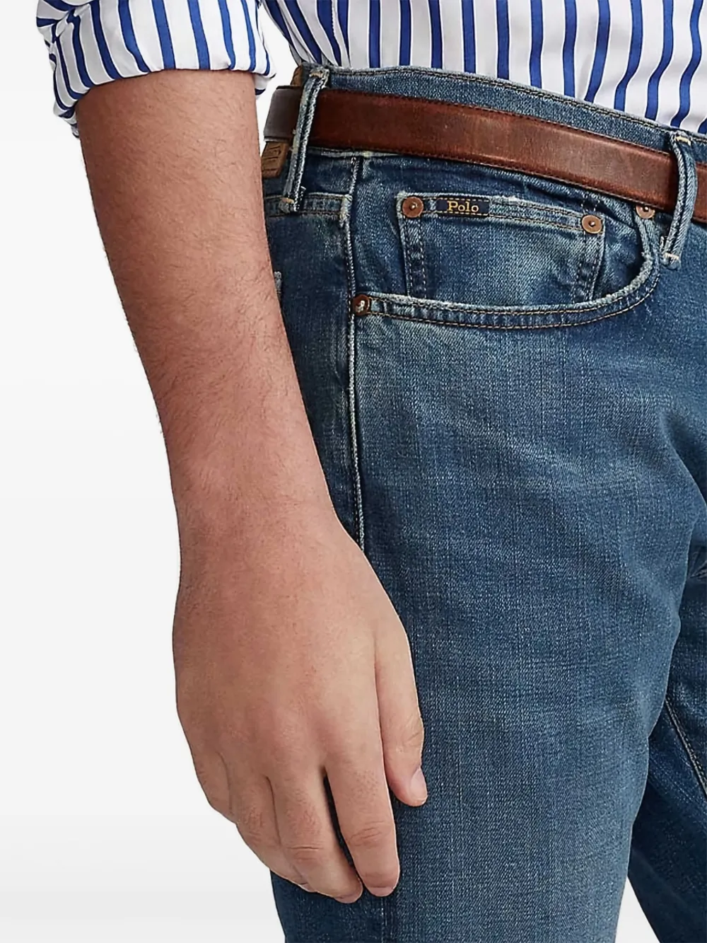 Polo Ralph Lauren Jeans met logopatch Blauw