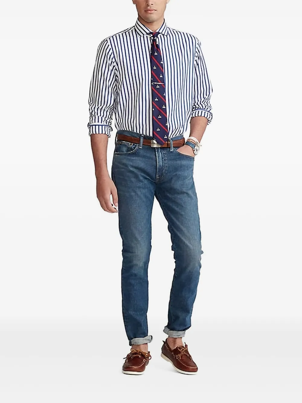 Polo Ralph Lauren Jeans met logopatch Blauw