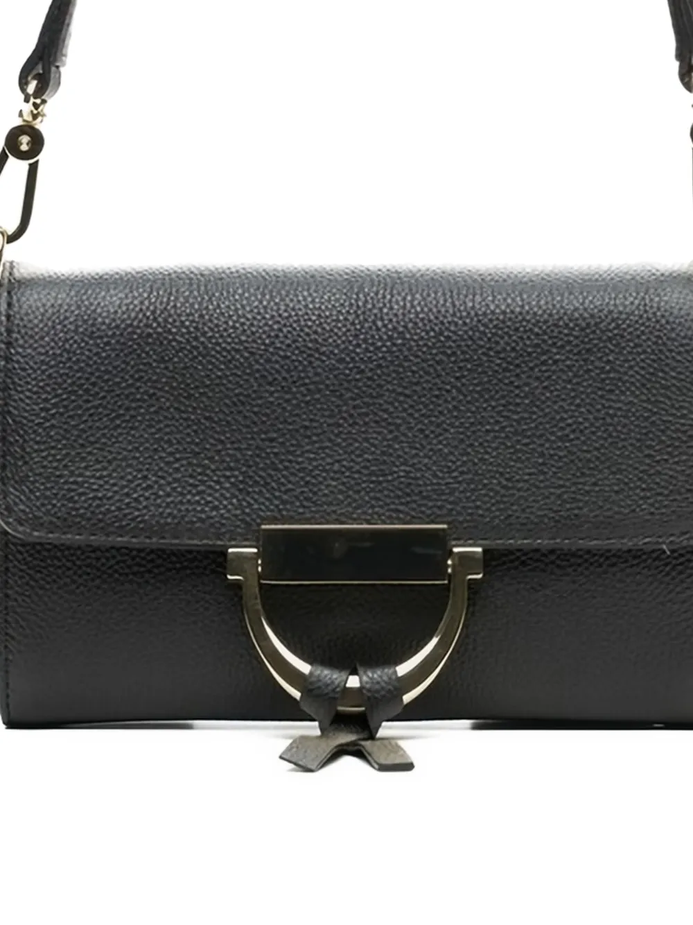 Poche Paris D-ring detailed shoulder bag - Zwart