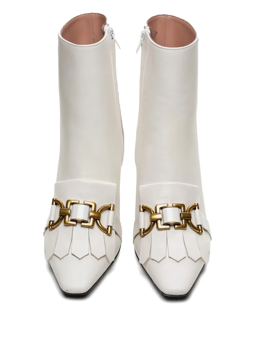 Poche Paris leather ankle boots White