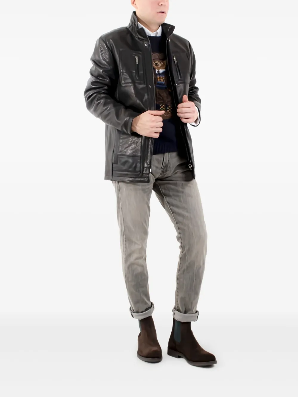 POCHE PARIS JAKNA FAUX-LEATHER JACKET