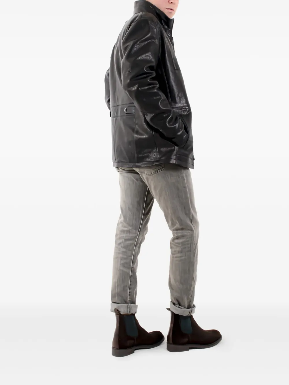 POCHE PARIS JAKNA FAUX-LEATHER JACKET