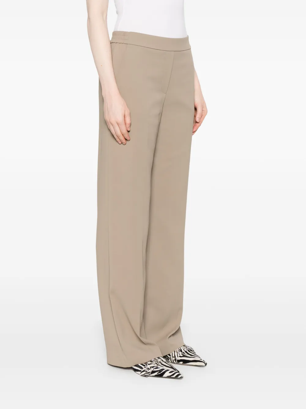 Shop Marccain Elasticated-waistband Trousers