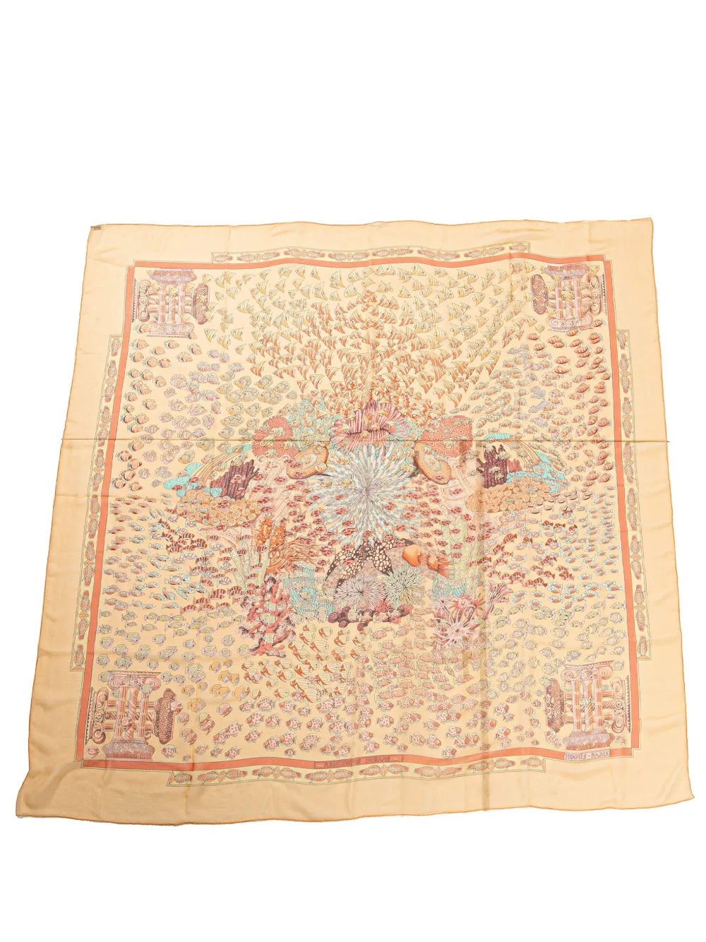 Hermès Pre-Owned 20th Century Recontre Oceane Chiffon Silk Scarf Hermès Pre-Owned 20th Century Recontre Oceane Chiffon Silk Scarf