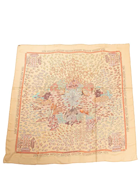 Hermès Pre-Owned 20th Century Recontre Oceane Chiffon Silk Scarf scarves