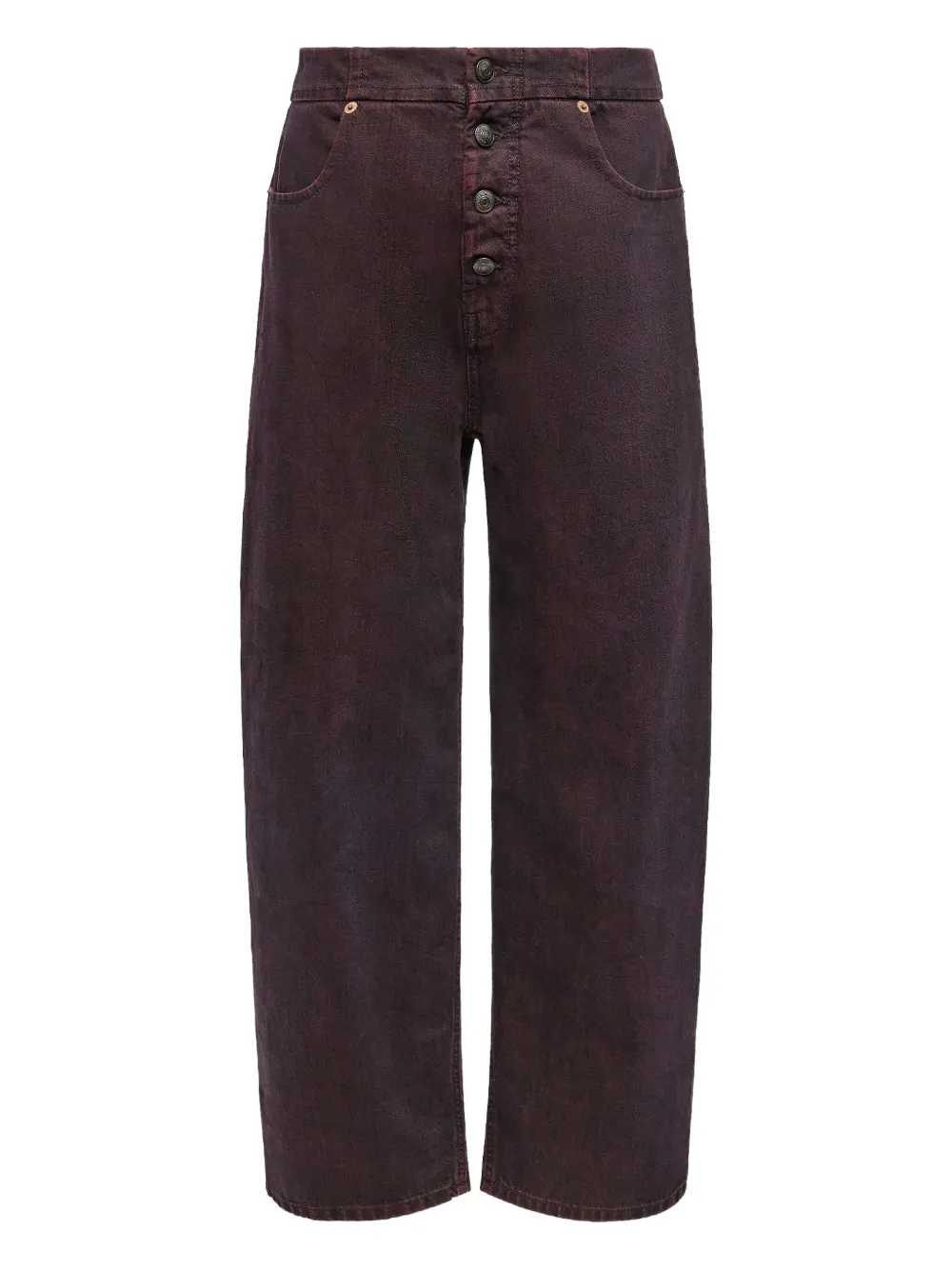 high-waisted button-fly jeans